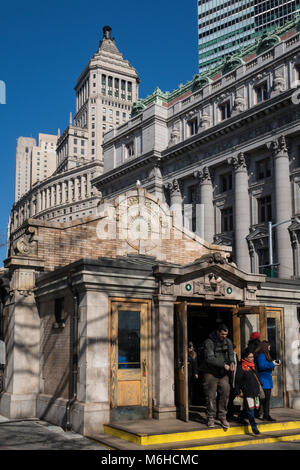 Bowling Green U-Bahnstation in Lower Manhattan, New York City, USA Stockfoto