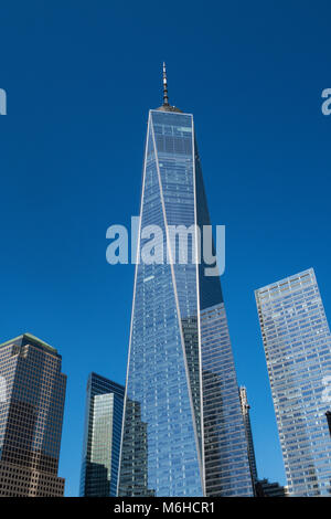 Moderne Architektur auf das World Trade Center in New York City, USA Stockfoto