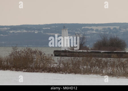 Cayuga Lake Inlet Leuchtturm, Ithaca NY Stockfoto