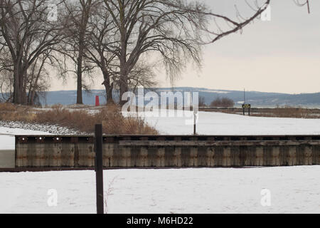 Cayuga Lake Inlet Leuchtturm, Ithaca NY Stockfoto