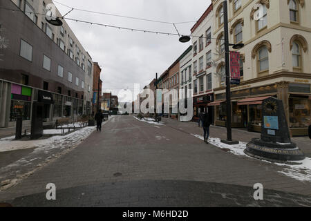 Downtown Ithaca Commons, Ithaca NY Stockfoto