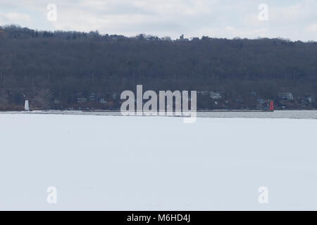 Cayuga Lake Inlet Leuchtturm, Ithaca NY Stockfoto