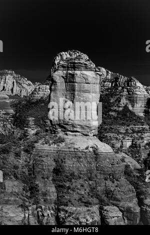 Eine balancierte Bildung von roten Felsen in Arizona. Stockfoto