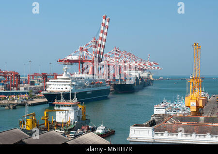 Hafen von Colombo in Sri Lanka Blick aus der Höhe Stockfoto