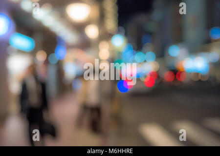 Defokussierten städtischen Nachtszene Stockfoto