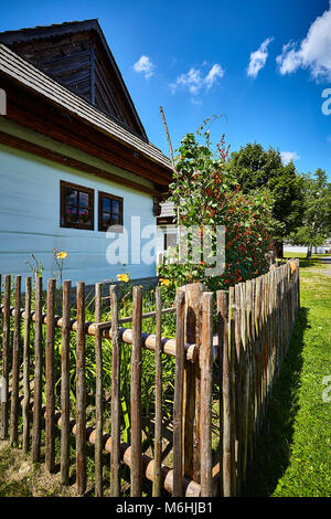 Pribylina, Slowakische Republik. 3. August 2017. Open-air Museum des liptauer Dorfes (Múzeum liptovskej dediny), Pribylina, Slowakische Republik. Stockfoto