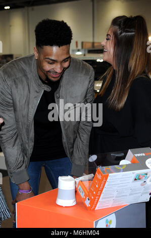 Jordan Banjo das Baby Show in Excel London, 2. März 2018 Stockfoto