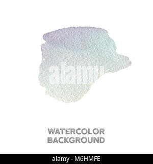Von Hand bemalt, pink und violett Aquarell Textur auf Weiß Stockfoto