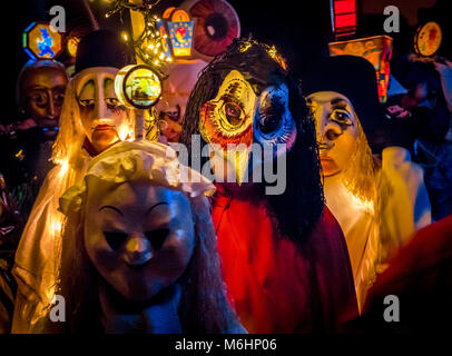 Morgestraich, Karnevalsumzug in der Nacht, Basler Fasnacht, Karneval von Basel, Basel, Kanton Basel, Schweiz, Europa Stockfoto