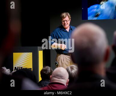 Joe McNally, Fotograf, Nikon Ambassador Reden an der Fotografie zeigen 2017 im NEC Birmingham, Großbritannien auf dem Nikon Stand 20. MÄRZ 2017: Foto C Stockfoto