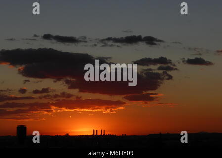 Panoramablick auf Madrid Stockfoto