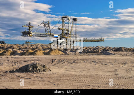 Spreader im Tagebau Welzow in Brandenburg Stockfoto