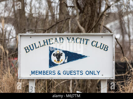 Die groppe Yacht Club in Southampton, NY Stockfoto