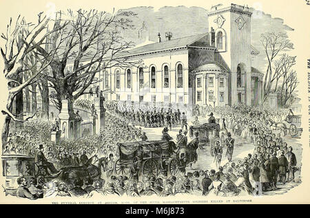 Der Soldat in unserem Bürgerkrieg: eine bildliche Geschichte des Konflikts, 1861-1865, illustrieren die Tapferkeit des Soldaten in der Schlacht-Feld angezeigt, von Skizzen von Forbes, Waud, Taylor, Bart, Becker, Lovie, Schell, Kran und zahlreiche andere Augenzeugen in den Streit gezogen Stockfoto