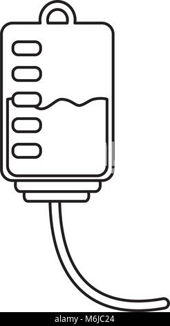 Kunststoff Blutbeutel medizinische Ausrüstung Stock Vektor