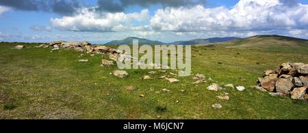 Skiddaw vom Cairn auf Stybarrow Stockfoto