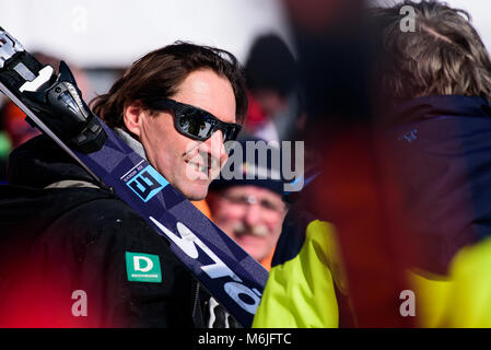 Kranjska Gora, Slowenien. 04 Mär, 2018. Andrea Massi am Slalom Rennen auf dem Vitranc Cup FIS Weltcup in Kranjska Gora, Slowenien am 4. März 2018. Credit: Rok Rakun/Pacific Press/Alamy leben Nachrichten Stockfoto