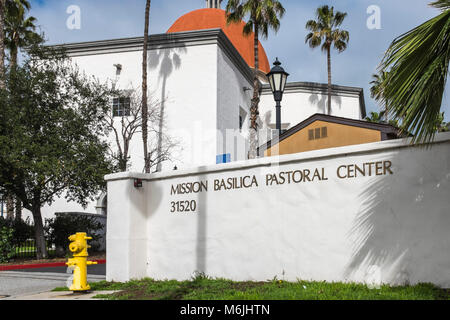 Mission Basilika Pastorale Zentrum nordwestlich der Mission San Juan Capistrano, in San Juan Capistrano, Orange County, Kalifornien, USA Stockfoto