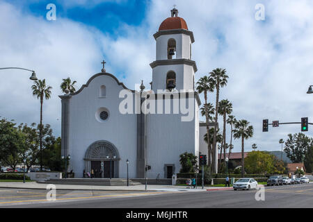 Mission Basilika Pastorale Zentrum nordwestlich der Mission San Juan Capistrano, in San Juan Capistrano, Orange County, Kalifornien, USA Stockfoto