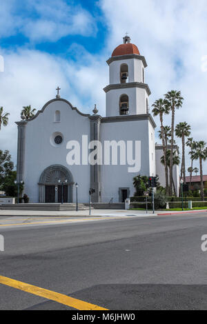 Mission Basilika Pastorale Zentrum nordwestlich der Mission San Juan Capistrano, in San Juan Capistrano, Orange County, Kalifornien, USA Stockfoto