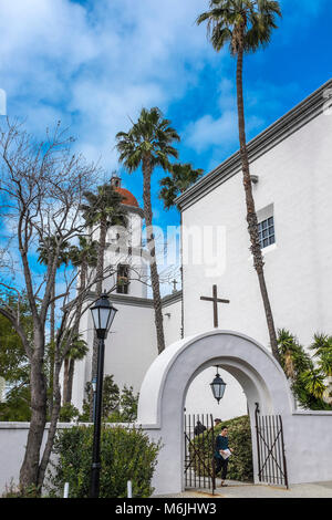 Mission Basilika Pastorale Zentrum nordwestlich der Mission San Juan Capistrano, in San Juan Capistrano, Orange County, Kalifornien, USA Stockfoto