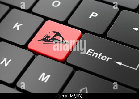 Urlaub-Konzept: Zug auf Computer Tastatur Hintergrund Stockfoto