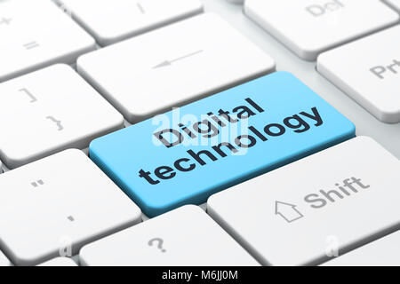 Daten Konzept: die digitale Technologie auf dem Computer Tastatur Hintergrund Stockfoto