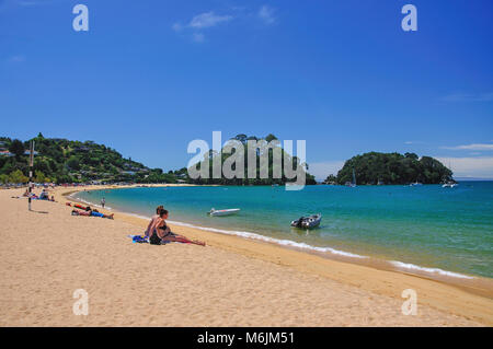 Kaiteriteri Beach, Kaiteriteri, Tasman, Neuseeland Stockfoto