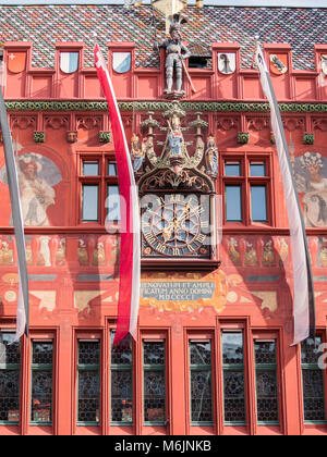Rathaus Basel-Stadt Fassade details Stockfoto