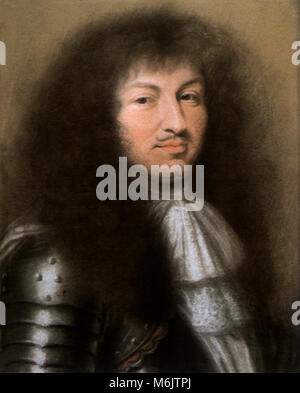 Portrait von Louis XIV., König von Frankreich, Nanteuil, Robert, 1670. Stockfoto