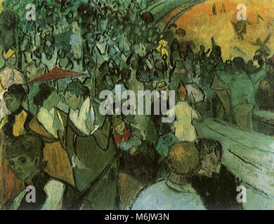 Die Zuschauer in der Arena in Arles, Van Gogh, Vincent Willem, 1888. Stockfoto