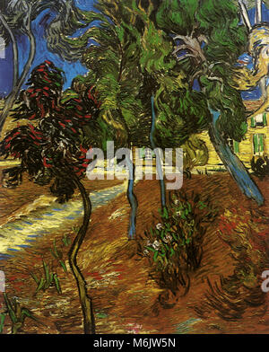 Bäume im Garten von Saint-Paul Krankenhaus, Van Gogh, Vincent Willem, 1889. Stockfoto