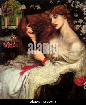 Lady Lilith, Rossetti, Gabriel Charles Ter, 1873. Stockfoto