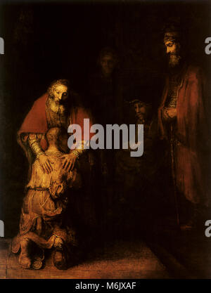 Die Rückkehr des verlorenen Sohnes, Rembrandt, Harmensz van Rijn, 1669. Stockfoto