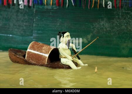 Traditionelle vietnamesische Marionetten im Golden Dragon Water Puppet Theatre in Ho Chi Minh City, Vietnam Stockfoto