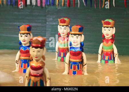 Traditionelle vietnamesische Marionetten im Golden Dragon Water Puppet Theatre in Ho Chi Minh City, Vietnam Stockfoto