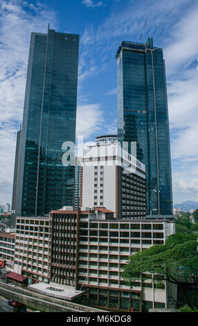 Anzeigen von Concorde Hotel vom Shangri-La Hotel, Jalan Sultan Ismail, Bukit Bintang, KLCC, Kuala Lumpur, Malaysia Stockfoto