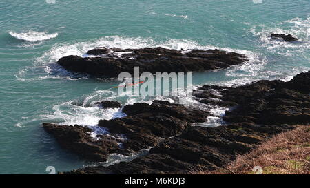 Kajak aus Swanpool, Falmouth Stockfoto