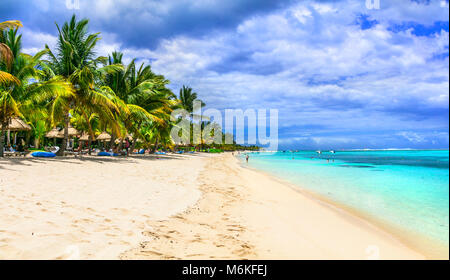Schönen Strand von Mauritius, tropisches Paradies. Stockfoto