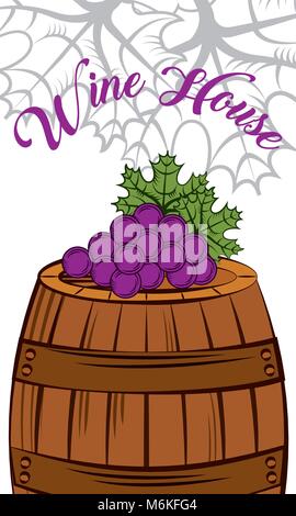 Wein trinken Alkohol Karte Stock Vektor