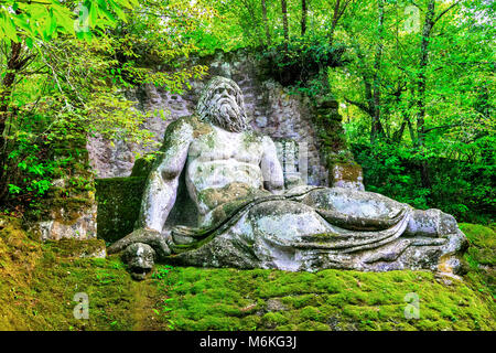 Beeindruckende Park der Monster, Bomarzo, Viterbo, Latium, Italien. Stockfoto