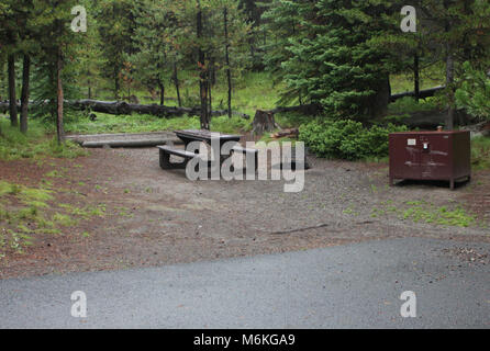 Bridge Bay Campground. Bridge Bay Camping site; Stockfoto