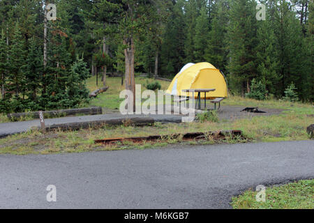 Bridge Bay Campground. Bridge Bay Camping site; Stockfoto