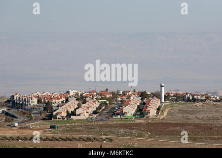 Jerusalem, Palästina, 12. Januar 2011: jüdische Siedlung gebaut auf die Gründe, die die besetzten palästinensischen Gebiete, die international anerkannt werden. Stockfoto