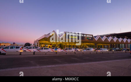 Bahnhof Atocha in Madrid - Spanisch - Madrid/Spanien - 20. Februar 2018 Stockfoto