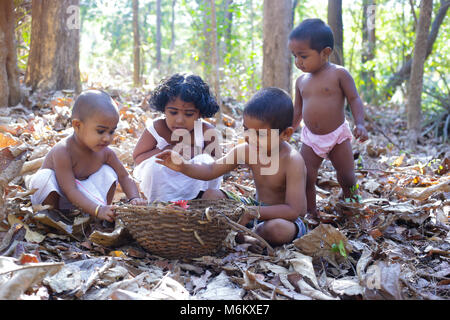 Kerala Dorf Kindheit Stockfoto