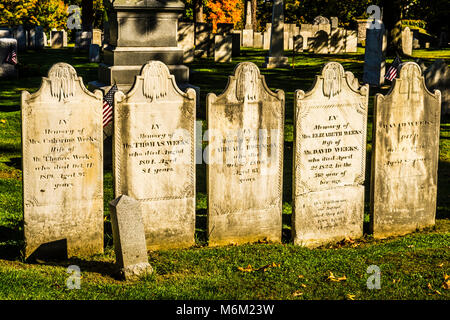 Erste Gemeindekirche von Bennington Bennington, Vermont, USA Stockfoto