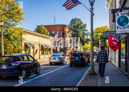 Main Street, North und South Straßen Bennington, Vermont, USA Stockfoto