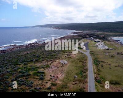 Vögel Auge Ansicht von Cape Leeuwin Leuchtturm genommen Stockfoto