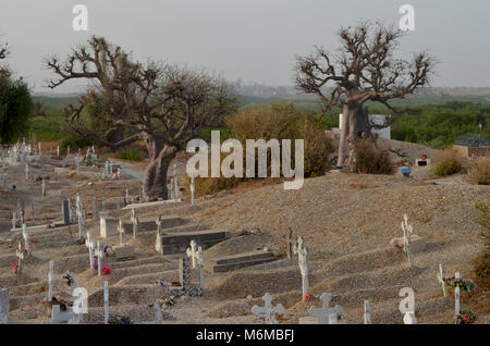 Die muslimischen und christlichen Friedhof in Joal-Fadiouth, Petite Côte, Senegal Stockfoto